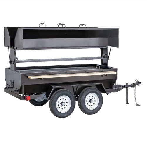 Holzkohle-Gartengrill - 8DDG - Big John Grills & Rotisseries - für professionellen Einsatz / auf Rollen / Metall