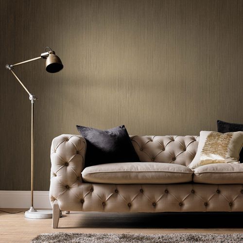 Moderne Tapete - LUSTRE  - Graham & Brown - einfarbig / Goldoptik / braun