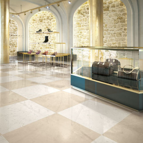 Marmoroptik-Fliesen - CREMA SELECT - Casalgrande Padana - für den Innenraum / für Badezimmer / für Wohnzimmer