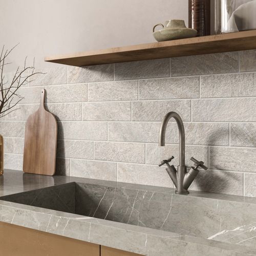 Feinsteinzeugfliesen - PETRA BRICK PERLA - Casalgrande Padana - satiniert / für den Innenraum / für Badezimmer