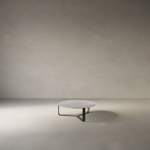 Couchtisch / minimalistisches Design - still-life_circle.90 - Casalgrande Padana - Metall / Keramik / kreisförmig