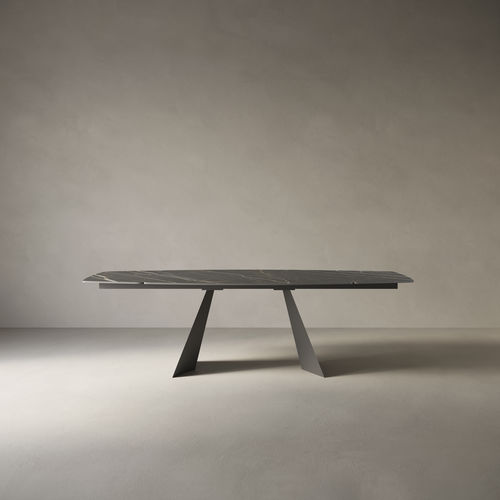 Tisch / minimalistisches Design - Endless series - Casalgrande Padana - Eisen / Feinsteinzeug / rechteckig