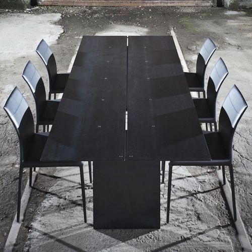 Moderner Esstisch - FOGLIA - TRISS - Stahl / rechteckig / quadratisch