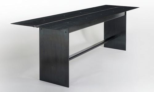 Moderner Stehtisch - FOGLIA - TRISS - Stahl / rechteckig / für Privatgebrauch