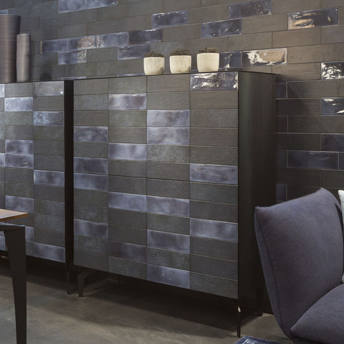 Hohe Kommode - TRISS - modern / Stahl / Glas