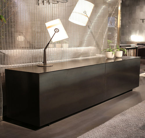Modernes Sideboard - 180 / 240 - TRISS - Laminat / weiß / schwarz