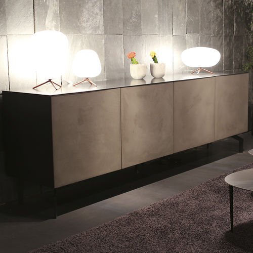 Modernes Sideboard - TRISS - Glas / Beton / Laminat