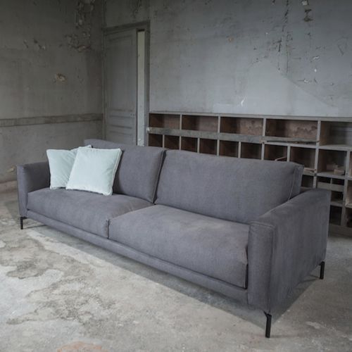 Modernes Sofa - NOVARA - TRISS - Stoff / Leder / Zweisitzer