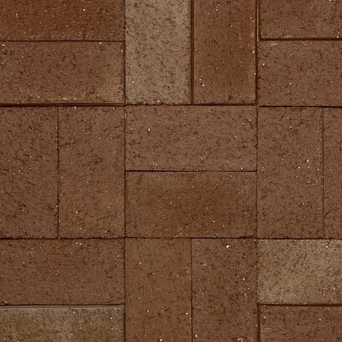 Tonpflasterstein - BRICKWALK BROWN FLASH - General Shale - für Außenbereich / für Terrasse / für Garten
