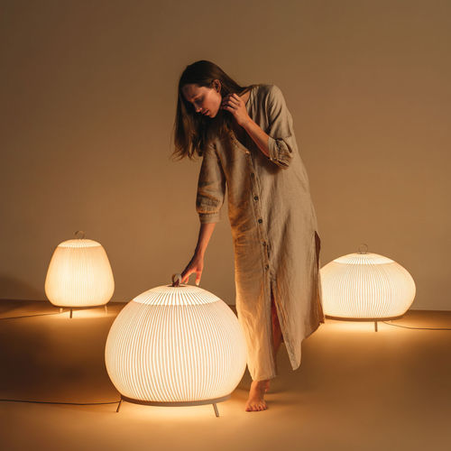 Stehleuchte - Knit - VIBIA LIGHTING - Stahl / Stoff / modern