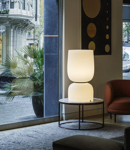 Tischlampe - Ghost - VIBIA LIGHTING - Aluminium / Opalglas / modern