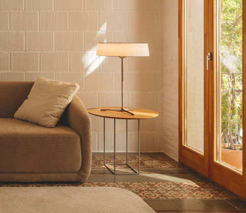 Pergamentpapier-Lampe - Dama - VIBIA LIGHTING - Tisch / Aluminium / Stahl