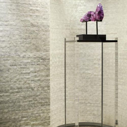 Perlmutt-Wandverkleidung - FLEXI - Maya Romanoff - Relief / Mosaikoptik / für Privatgebrauch