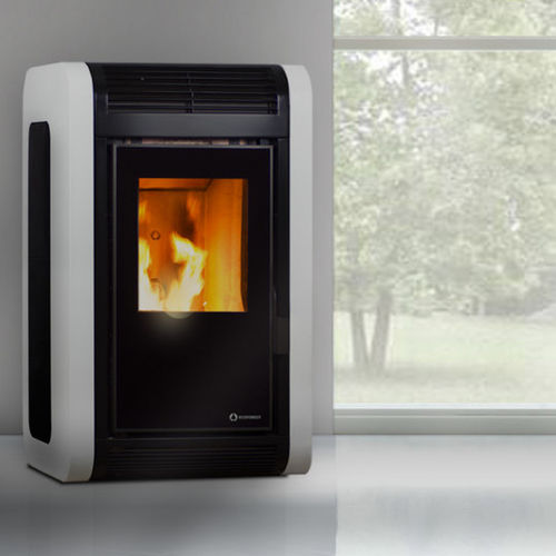 Pelletkaminofen - KIEV - ECOFOREST - 10 kW...20 kW / Multibrennstoff / modern