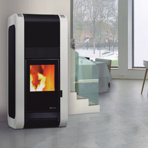 Pelletkaminofen - OSLO - ECOFOREST - 20 kW...50 kW / Multibrennstoff / modern