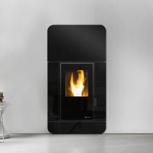 Pelletkaminofen - KIEV INSERT - ECOFOREST - 10 kW...20 kW / Multibrennstoff / wandmontiert