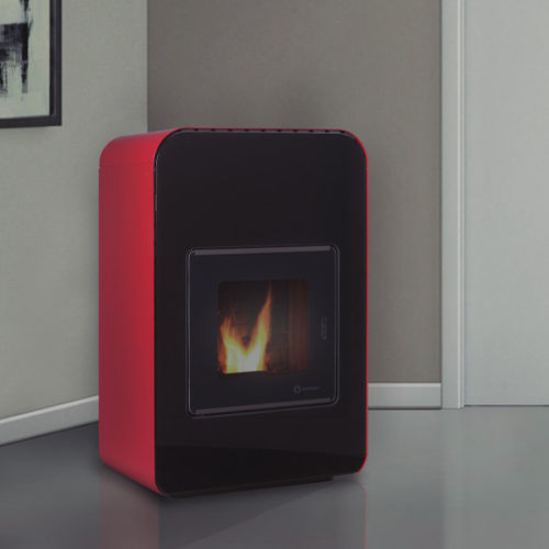 Pelletkaminofen - HIDROCOPPER 24 - ECOFOREST - 20 kW...50 kW / Multibrennstoff / modern