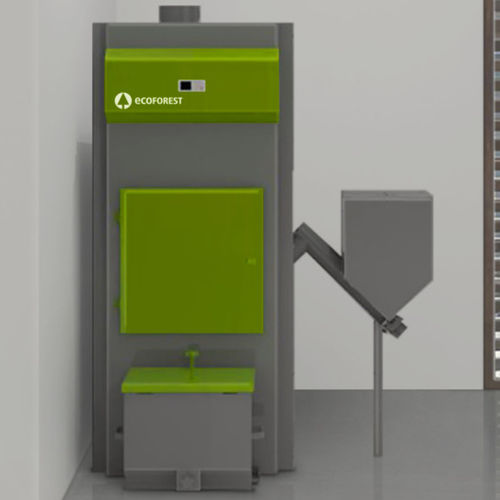Pellet-Heizkessel - VAP 100 - ECOFOREST - Wohnbereich / für den Innenraum / mit Pelletspeicher