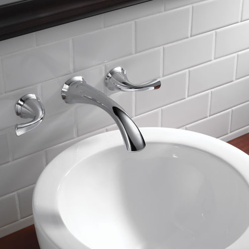 Zweigriffmischer für Waschtisch - ADDISON® : 3592LF-WL - Delta - wandmontiert / Metall / für Badezimmer