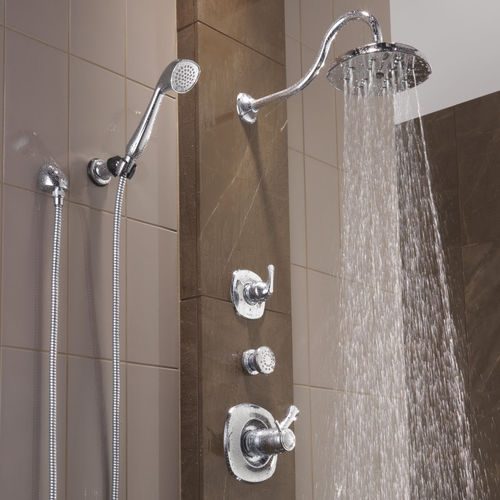 Wandmontierter Duschkopf - ADDISON® : T17T292 - Delta - rund / Regenstrahl / thermostatisch