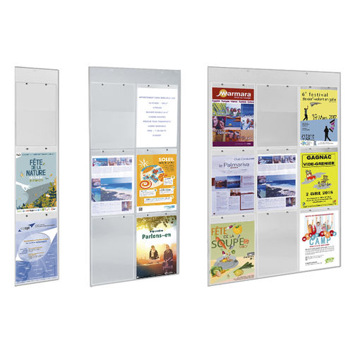 Wandmontierter Werbeträger - 4064N - EDIMETA - für den Innenraum / Plexiglas®