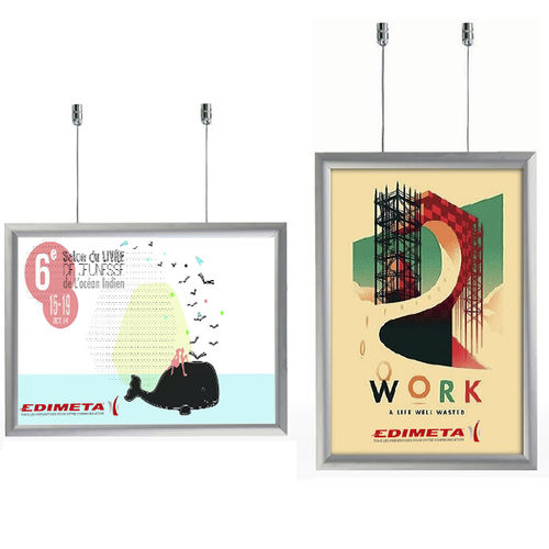 Hängender Werbeträger - 214330 - EDIMETA - für den Innenraum / Aluminium / Plexiglas®