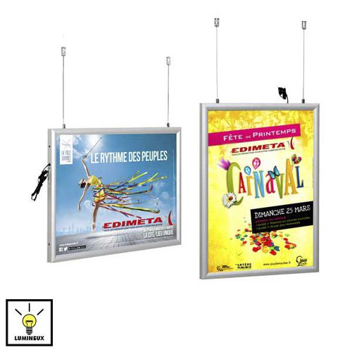 Hängender Werbeträger - 215544 - EDIMETA - für den Innenraum / LED / beleuchtet