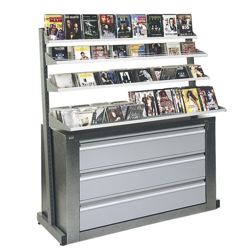 Regalsystem für Multimedia - 100320A - EDIMETA - Standard / Stahl / mit Schubladen