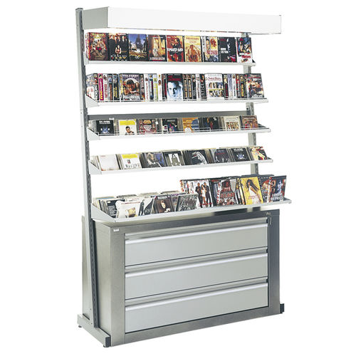 Regalsystem für Bibliotheken - 100820A - EDIMETA - für Multimedia / Standard / Stahl