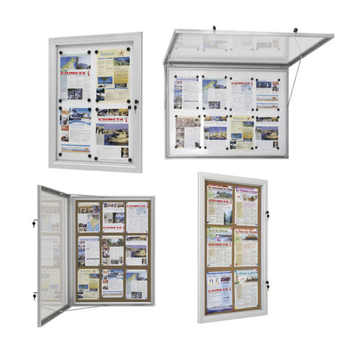Wandmontierter Werbeträger - 21450 series - EDIMETA - für den Innenraum / für Außenbereich / Aluminium