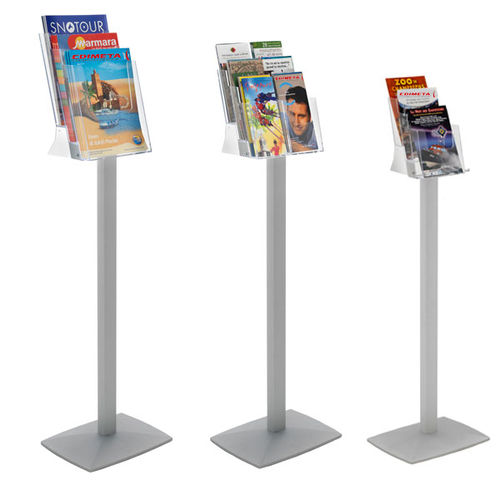 Bodenstehender Prospektständer - 21471 series - EDIMETA - Aluminium / für Gewerbegebrauch