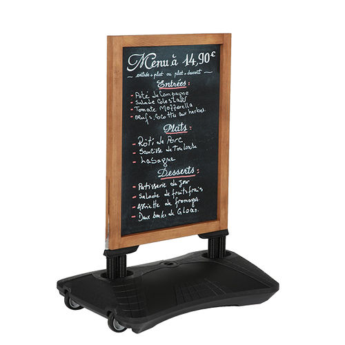 Werbeträger für Restaurants - 215330NR - EDIMETA - für Außenbereich / Magnet / Holz