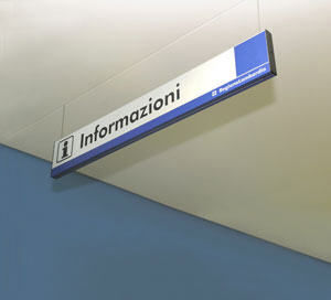 Hängeschild - SEGNO - SEBERG - Aluminium / doppelseitig / für den Innenraum
