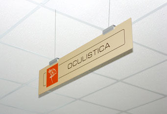 Hängeschild - AQUA  - SEBERG - Aluminium / doppelseitig / zur Orientierung