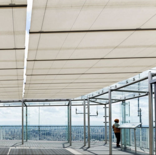 UV-Abdichtungsbahn - SOLTIS 502 PROOF  - Serge Ferrari ARCHITECTURE - für Seiltragwerk / für Markise / für Innenvorhang