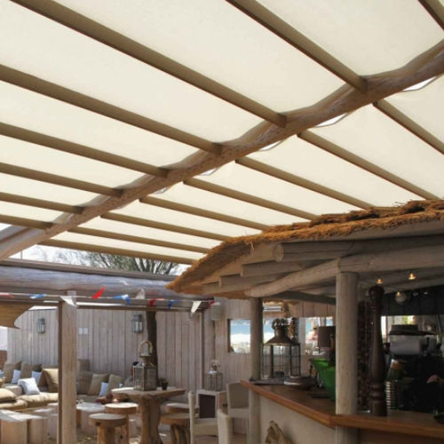 Segeltuch-Textilmembran - SOLTIS W96 - Serge Ferrari ARCHITECTURE - Verbundwerkstoff / Sonnenschutz / für Pergola