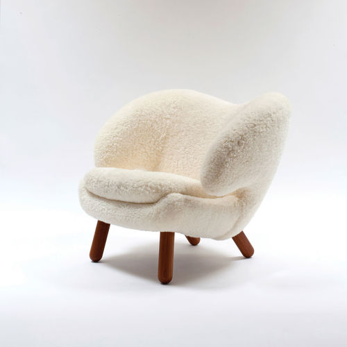 Moderner Sessel - SHEEPSKIN PELICAN - Triode Design - Segeltuch / Leder / Polster
