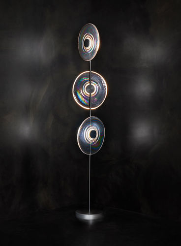 Stehleuchte - RADIANT - Triode Design - Metall / Glas / modern