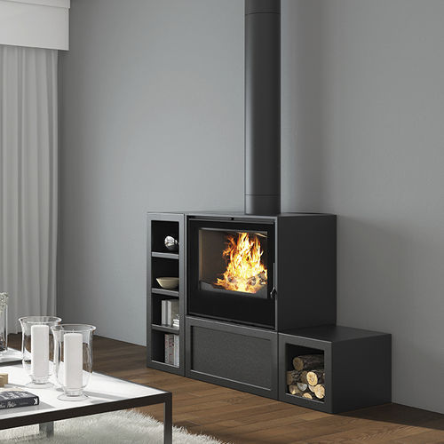 Holz-Kaminofen - 700 IHS - SEGUIN - 7 kW / modern / Metall