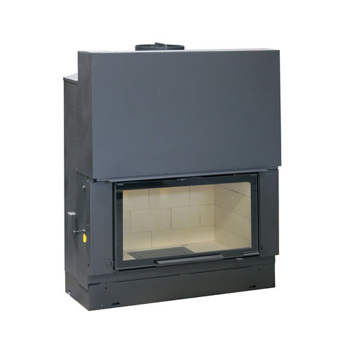 Geschlossene Feuerstelle / Holz - H1000 - SEGUIN - mit 1 Sichtseite / doppelseitig / Stahl