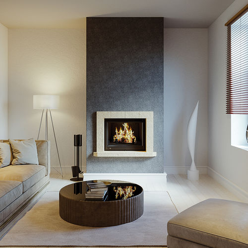 Holzkamin - MALAGA - SEGUIN - Pellet / Einbau / Einseitig