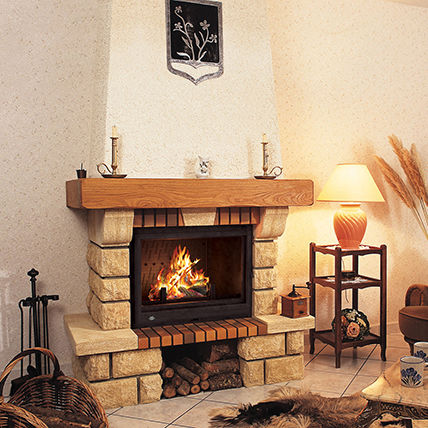 Holzkamin - AURORE - SEGUIN - Gas / Pellet / freistehend