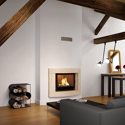 Holzkamin - HERMES - SEGUIN - Gas / Pellet / freistehend