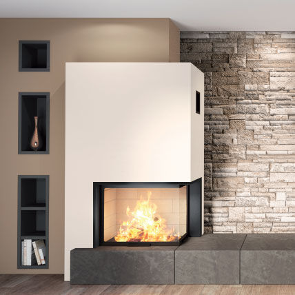 Holzkamin - VOLGA - SEGUIN - Gas / Pellet / Einbau