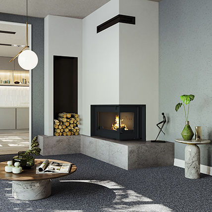 Holzkamin - MASSALA - SEGUIN - Gas / Pellet / freistehend