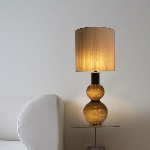 Tischlampe - Augusta - Home Switch Home - Thawaru - geblasenes Glas / Stoff / modern