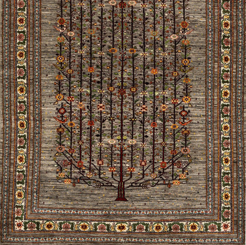Moderner Teppich - ZOLLANVARI AG - Blumenmotiv / Wolle / rechteckig