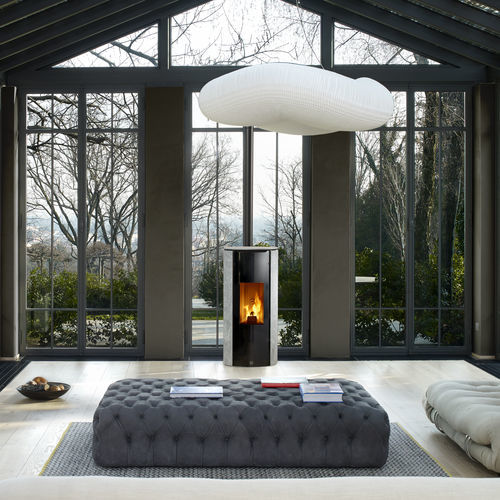 Pelletkaminofen - CHRISSIE - Jolly-mec - 6 kW / bodenstehend / modern