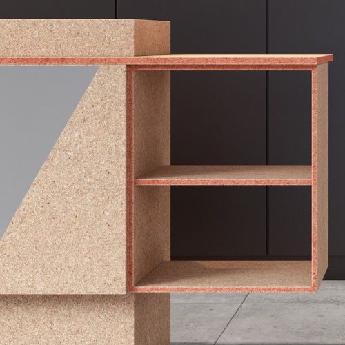 Laminat-Bauplatte - PB P2 FIRE X - SONAE ARAUCO - Melamin / Gips / Stahl