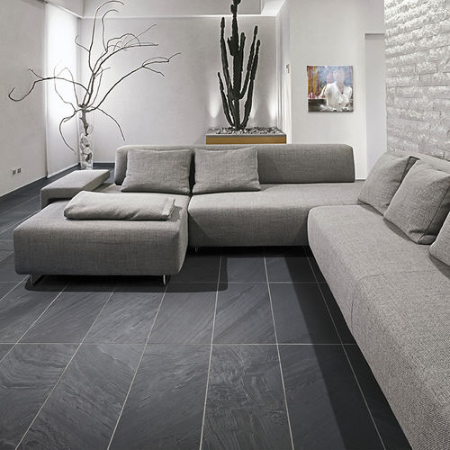 Natursteinfliesen - ANTHRACITE GREY PHYLLITE - CUPA STONE - poliert / matt / für den Innenraum